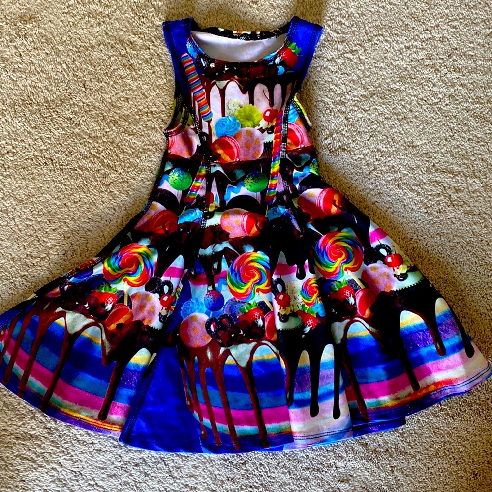 Girls Terez ice cream sundae skater dress (xl equivalent to about a 6 or 7)